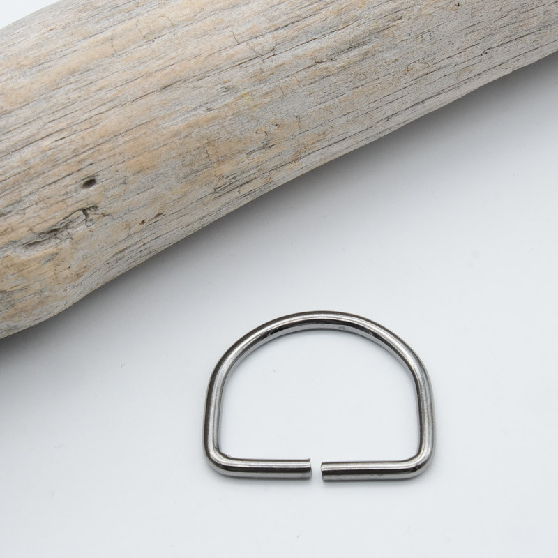 30mm Half-Round Grommet, Gunmetal - Maison Klem